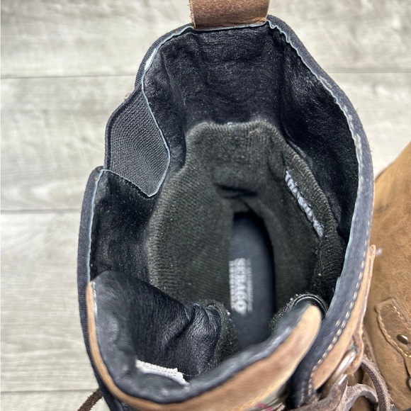 Sebago Men’s Wells Riverbank Waterproof Coffee Leather Snow Rain Boots Size 10